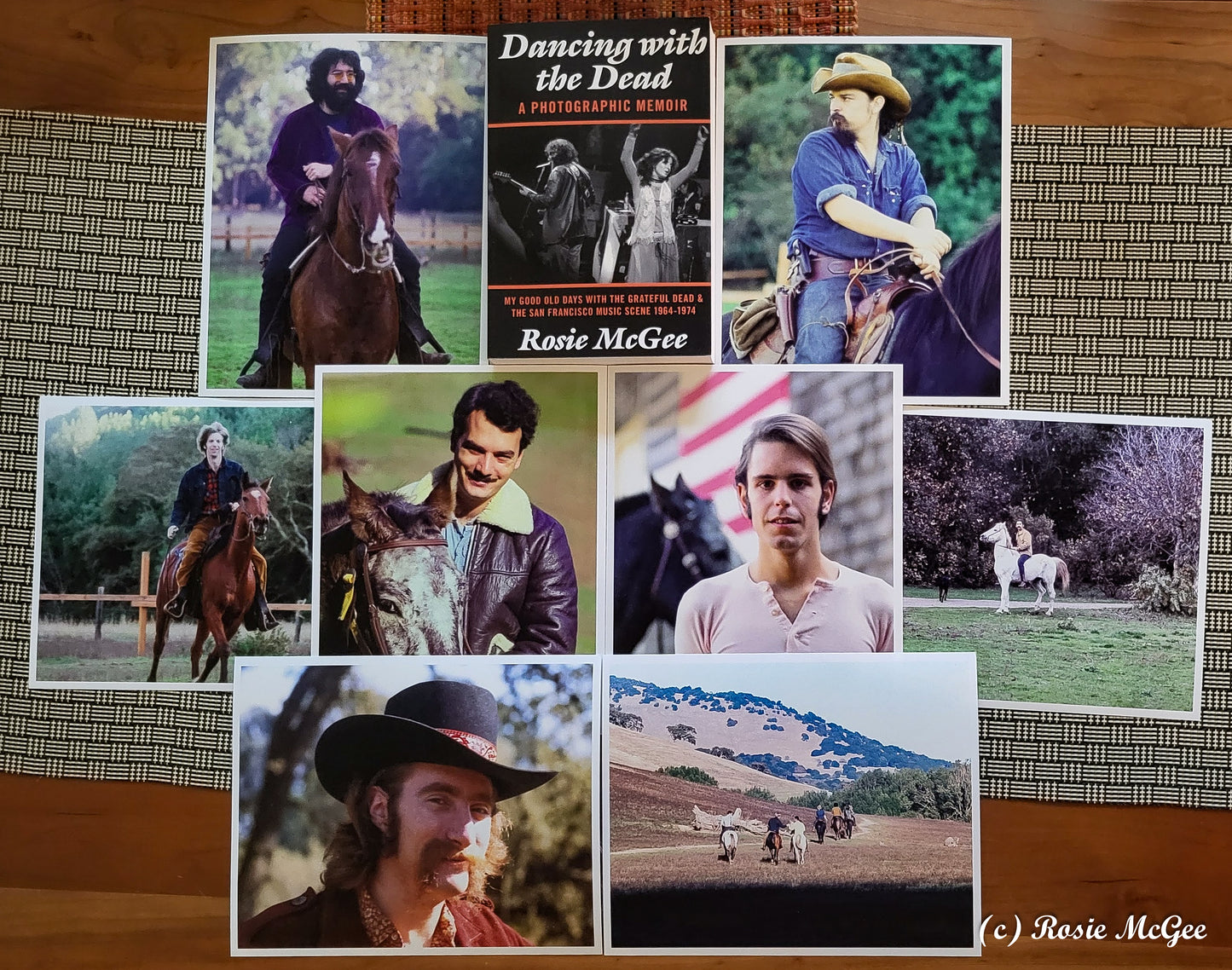 Signed 8-Photo Bundle "Grateful Dead at Mickey's Ranch" plus signed memoir - FREE SHIPPING