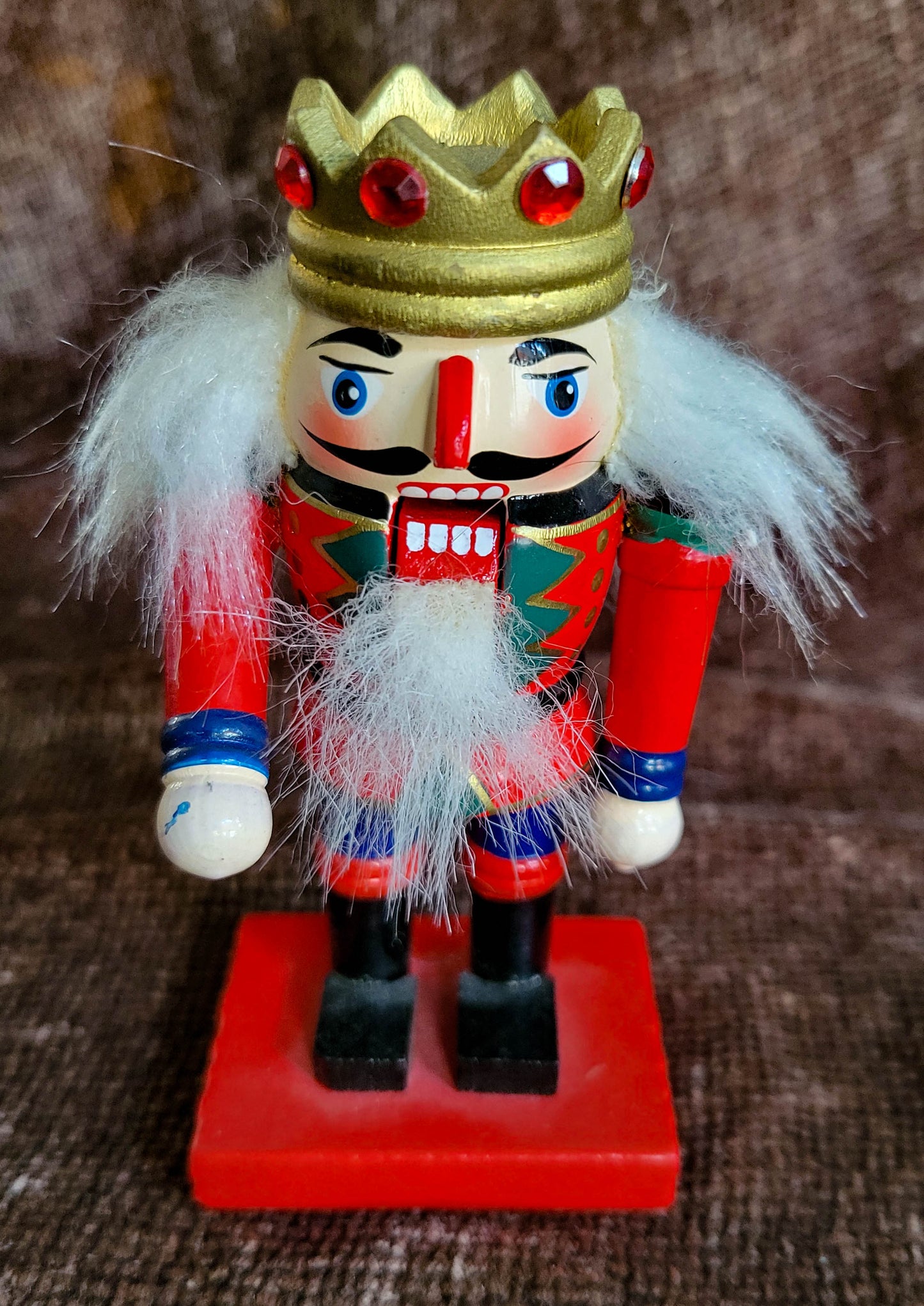 Mini Nutcrackers with Movable Mouths, Set of 6 - 4" to 5" Tall