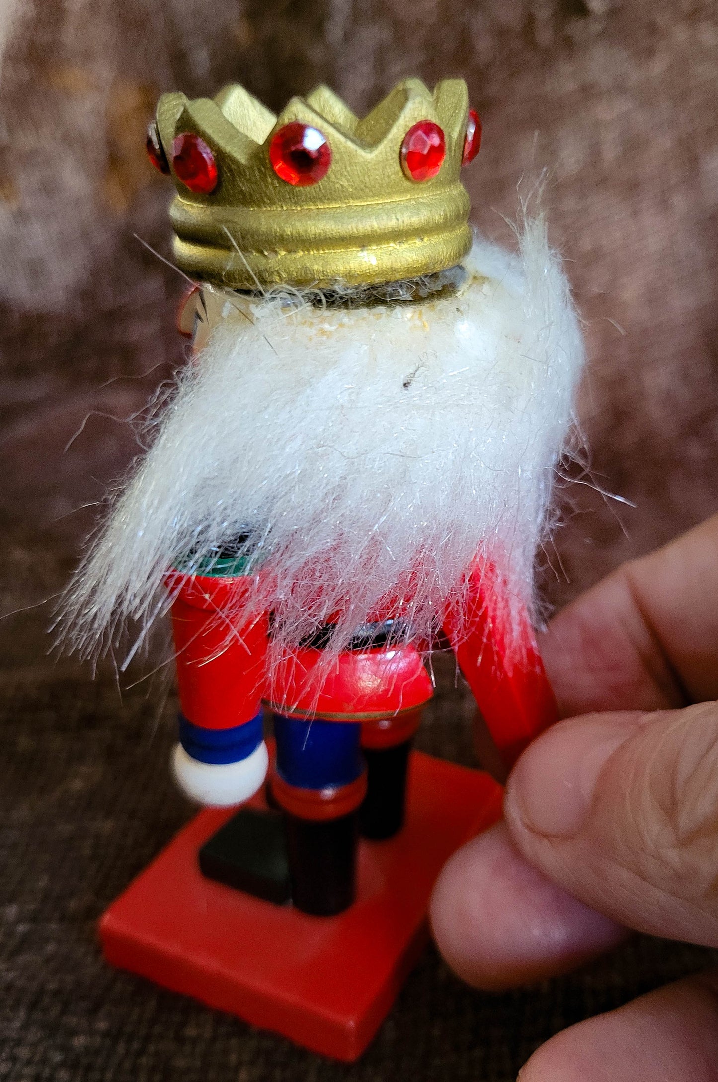 Mini Nutcrackers with Movable Mouths, Set of 6 - 4" to 5" Tall