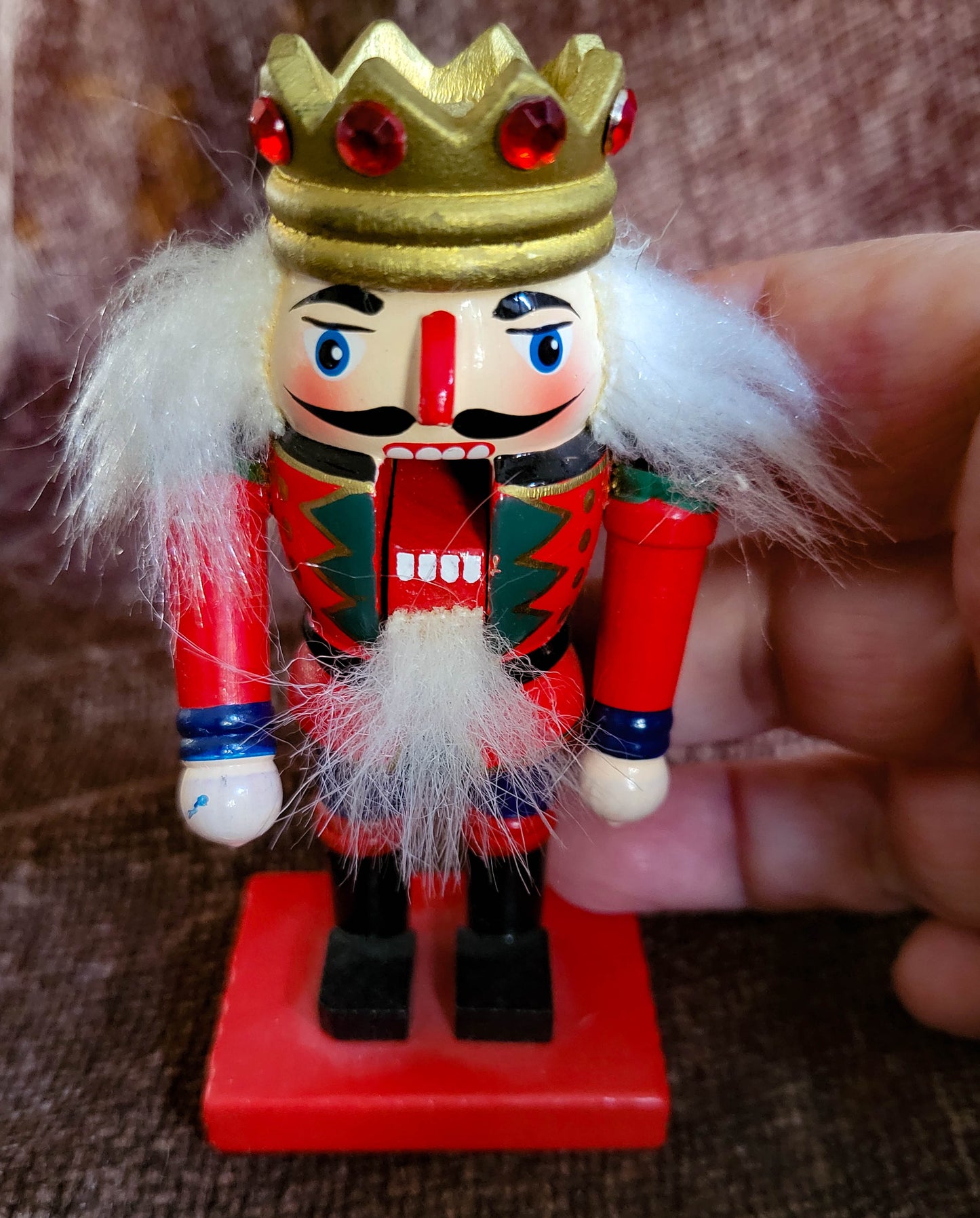 Mini Nutcrackers with Movable Mouths, Set of 6 - 4" to 5" Tall