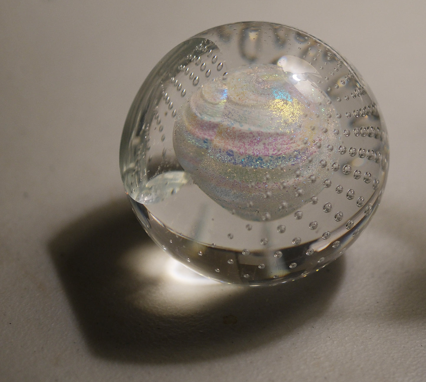 "Ice Dwarf" Art Glass Globe or Paperweight