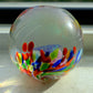 Multicolored and Glittery Art Glass Piece or Paperweight - 2-1/4" , 1-3/4" tall approximately