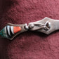 Navajo Handcrafted Silver & Turquoise Multistone Inlay Link Bracelet - 8" including clasp, 7.5" closed - Will consider (reasonable) offers sent by message