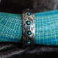 Sterling Silver & Turquoise Bear Claw Cuff by Navajo Silversmith Pearlene Spencer - 6-1/4"cuff & 1-1/2" space = 7-3/4" around