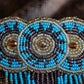 Native American Handcrafted Beaded Hair Barrette - 3-1/2" wide and 4-1/2 inches top to bottom of dangling beads